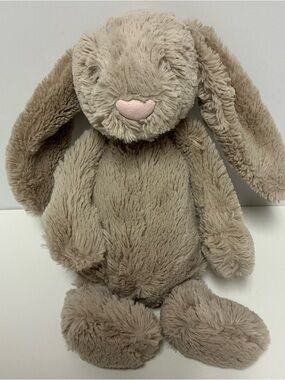 Jellycat Medium Bashful Bunny Plush- Beige with White Tail Stuffed Animal